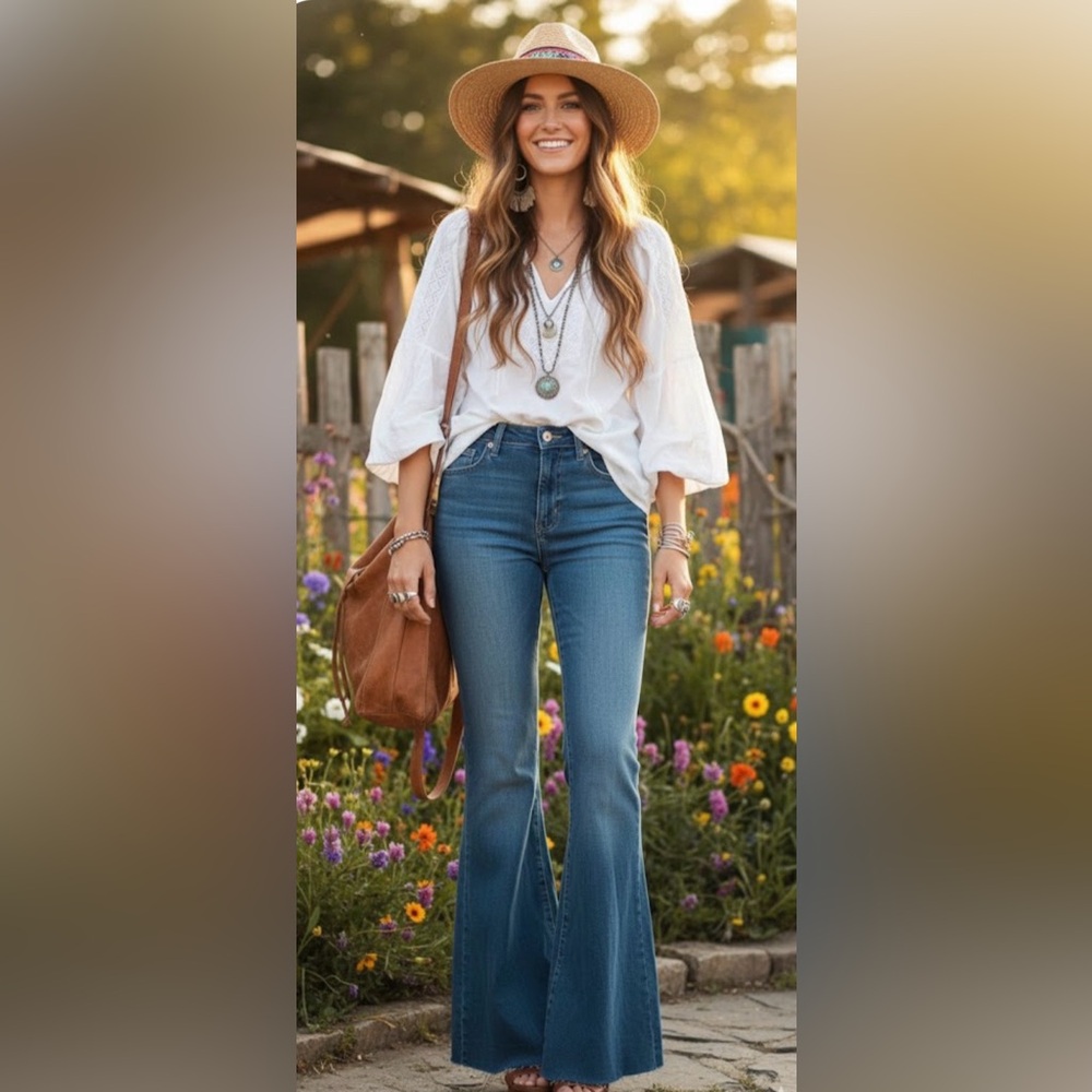 FREE PEOPLE x We The Free Just Float On Flare Jeans size 24